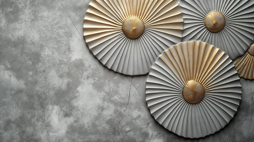 Fan - shaped Mural Wallpaper | Modern and rustic design in Bathroom