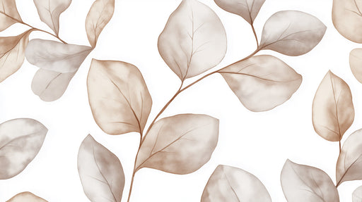 Large Leaf Mural in Lounge Area | Modern and rustic design