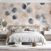 Multicolored Leaf Mural in Bedroom | Modern and minimalist design 