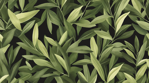 Vivid Green Leaf Mural in Bedroom | Modern and bold design