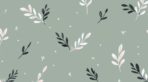 Pastel - accented Leaf Mural in Bedroom | Modern styish design