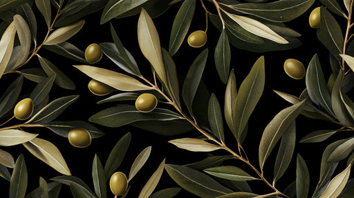 Olive Branch Mural in Bedroom | Modern and rustic design