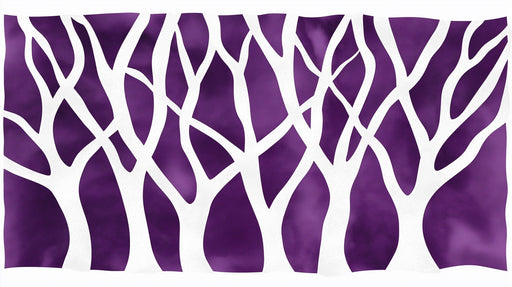Abstract Purple Branches Mural Wallpaper | Contemporary