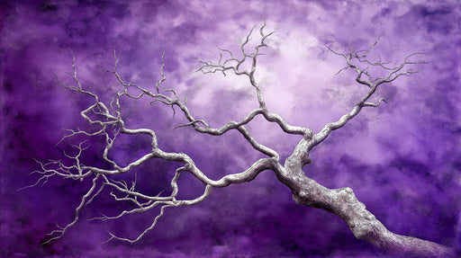Artistic Bare Tree Mural Wallpaper | Modern Dramatic Decoration