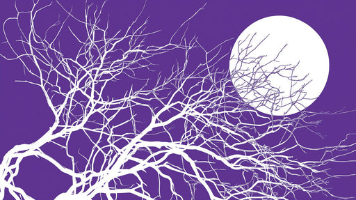 Bare Tree Moonlit Mural Wallpaper | Whimsical Modern Decoration
