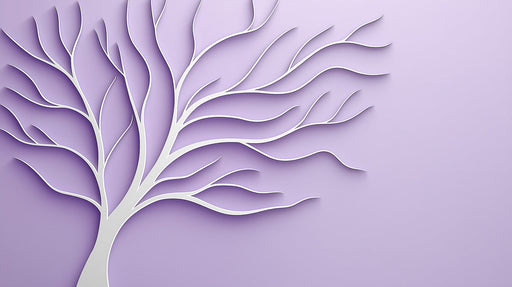 Purple Tree Silhouette Mural Wallpaper | Modern Whimsical Decoration