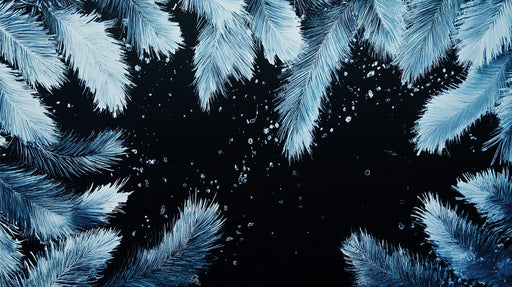 Blue Feather Leaf Mural Wallpaper | Modern Artistic Decoration