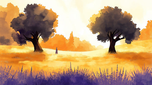 Autumn Landscape Mural Wallpaper | Natural Rustic Decoration
