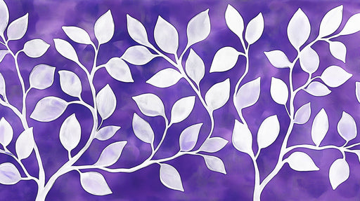 Purple Leaf Pattern Mural Wallpaper | Modern Minimalist Decoration