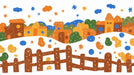 Colorful Town Kids Mural Wallpaper | Whimsical Children Decoration