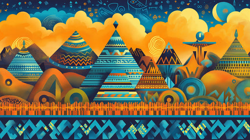 Geometric Pyramid Pattern Mural Wallpaper | Bold Modern Decoration