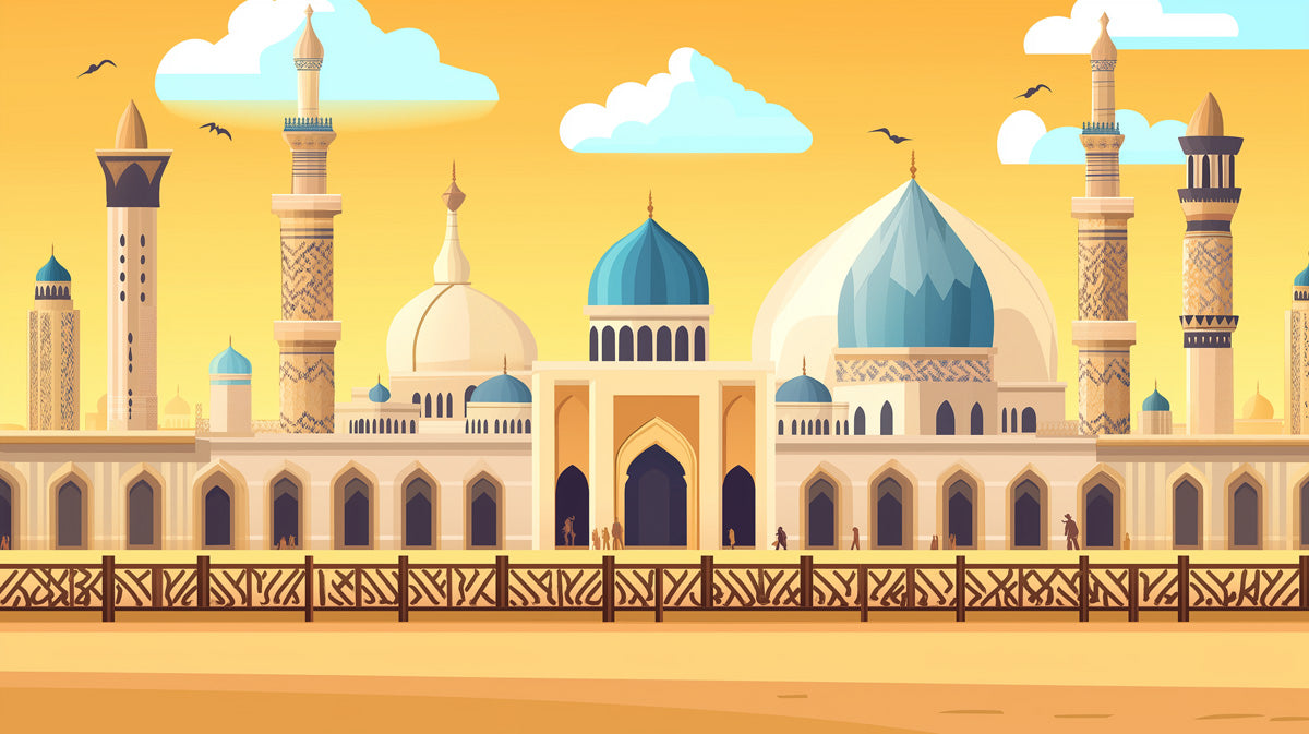 Islamic Architecture Kids Mural Wallpaper | Playful Cultural Decoration