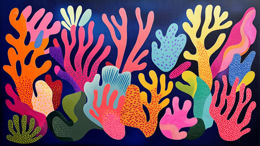 Coral Reef Mural Wallpaper | Vibrant Tropical Decoration