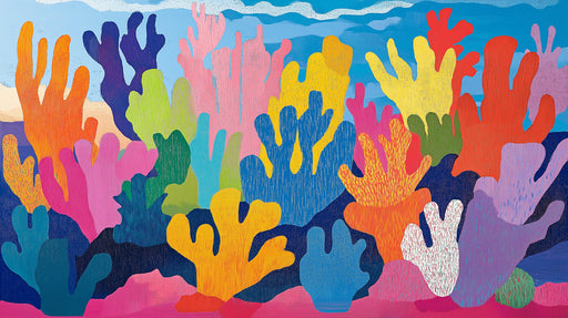 Coral Reef Mural Wallpaper | Vibrant Tropical Decoration