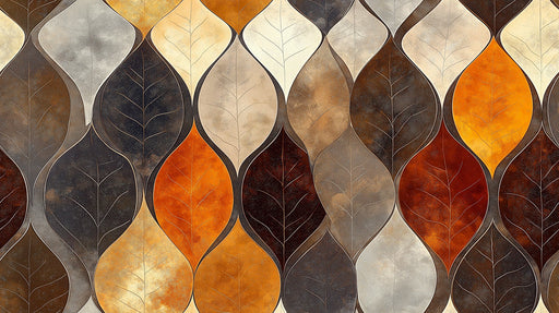 Leaf Pattern Mural Wallpaper | Nature Inspired Decoration