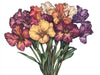 Iris Flower Cluster Mural Wallpaper | Vibrant Artistic Decoration
