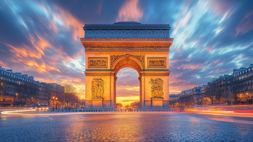 Arc de Triomphe Cityscape Mural Wallpaper | Grand Urban Decoration