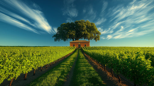 Vineyard Cottage Mural Wallpaper | Rustic Charming Decoration