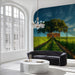 Vineyard Cottage Mural Wallpaper | Rustic Charming Decoration