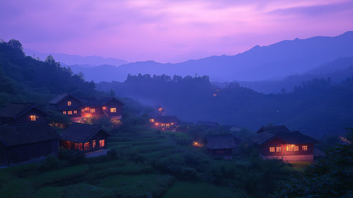 Village Sunset Mural Wallpaper | Cozy Enchanting Decoration