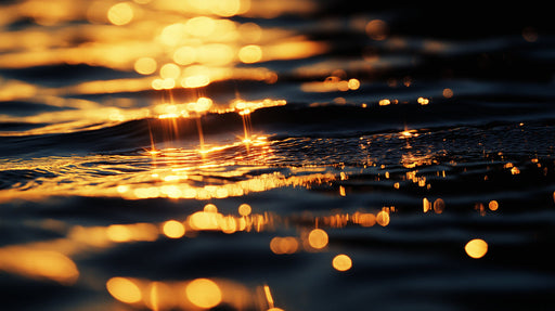 Golden Water Ripples Bedroom Mural Wallpaper | Luxurious Serene Decoration