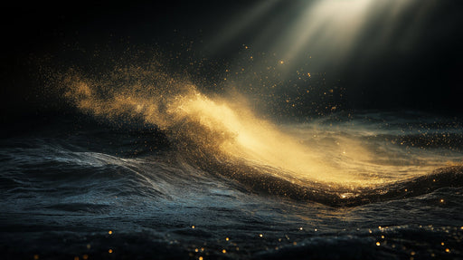 Golden Wave Office Mural Wallpaper | Dynamic Professional Decoration