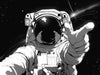Black and White Astronaut Mural Wallpaper | Black White and Gray Astronaut