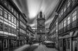 Black - and - White Streetscape Mural Wallpaper | Classic Elegant Decoration