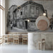 Old Street Monochrome Mural Wallpaper | Nostalgic Urban Decoration