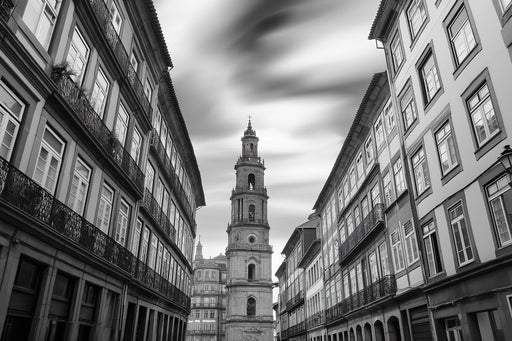 Street with Tower Mural Wallpaper | Classic Urban Decoration
