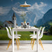 Alpine Village Mural Wallpaper | Serene Rustic Decoration