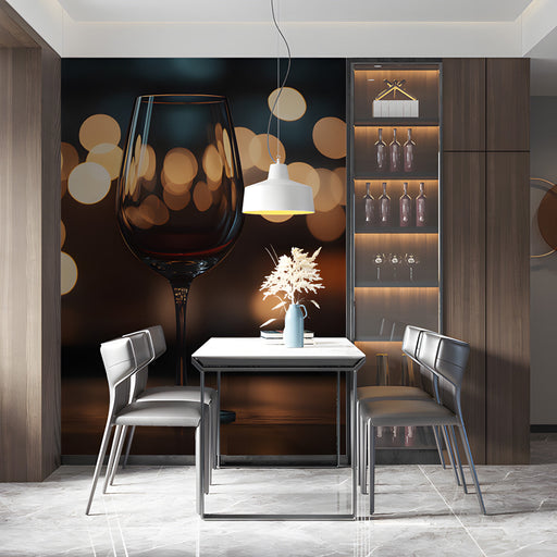 Golden Bokeh Glass Mural Wallpaper | Glamorous Modern Decoration