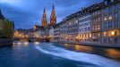 Illuminated Cathedral Cityscape Mural Wallpaper | Grand Sophisticated Decoration