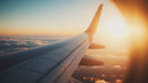 Airplane Wing Golden Hour Bedroom Mural Wallpaper | Elegant Soaring Decoration