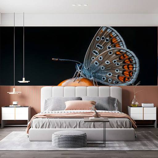 Detailed Butterfly Close-Up Mural Wallpaper | Intricate Artistic Decoration