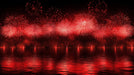 Red Fireworks Bedroom Mural Wallpaper | Dramatic Festive Decoration