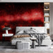 Red Fireworks Bedroom Mural Wallpaper | Dramatic Festive Decoration
