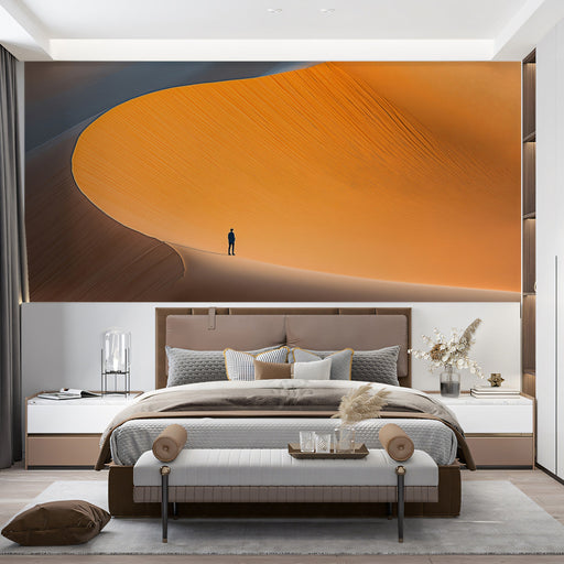 Desert Dune Solitude Bedroom Mural Wallpaper | Serene Isolated Decoration