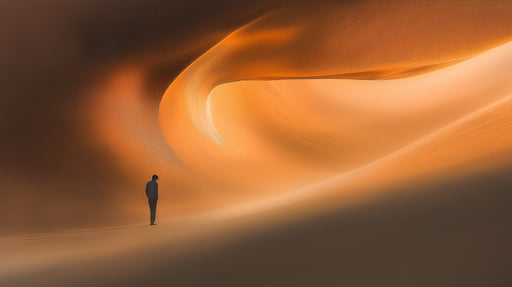 Desert Dune Solitude Bedroom Mural Wallpaper | Serene Isolated Decoration