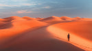 Geometric Desert Mural Wallpaper | Modern Adventurous Decoration