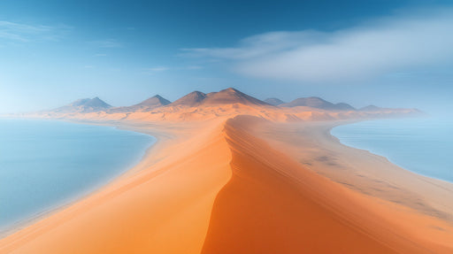 Desert Oasis Living Room Mural Wallpaper | Tranquil Exotic
