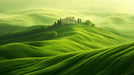 Rolling Green Hills Mural Wallpaper | Tranquil Natural Decoration