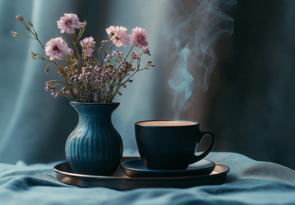 Floral Still Life Mural Wallpaper | Elegant Calming Decoration