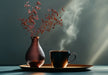 Steamy Vase Bedroom Mural Wallpaper | Relaxing Artistic Decoration