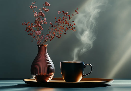Steamy Vase Bedroom Mural Wallpaper | Relaxing Artistic Decoration