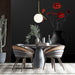 Red Floral Dining Mural Wallpaper | Bold Elegant Decoration
