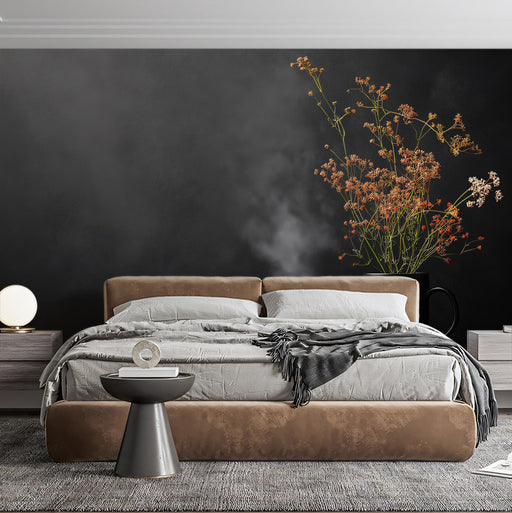 Orange Floral Bedroom Mural Wallpaper | Warm Inviting Decoration