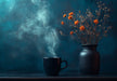 Floral Office Mural Wallpaper | Calm Creative Decoration