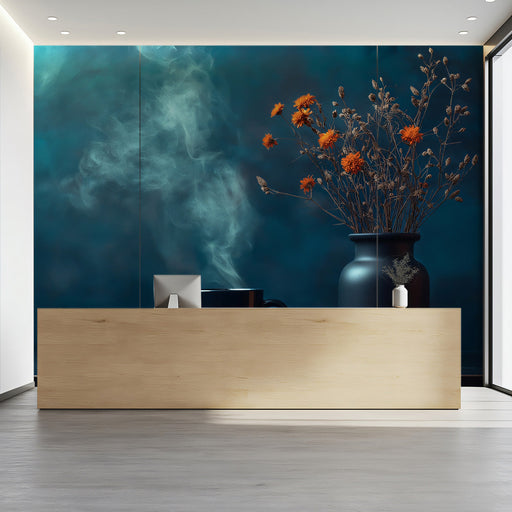 Floral Office Mural Wallpaper | Calm Creative Decoration
