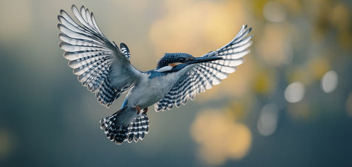 Blue Bird Living Room Mural Wallpaper | Serene Dynamic Decoration